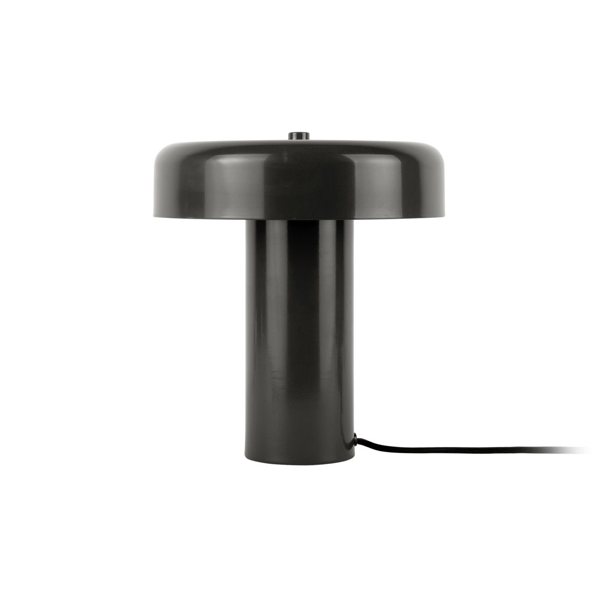 Lampe à Poser Compacte Fer Noir Brillant Ø24×26 cm