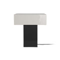 Lampe à Poser GRATO RECTO Fer Noir Brillant 32×32×35 cm