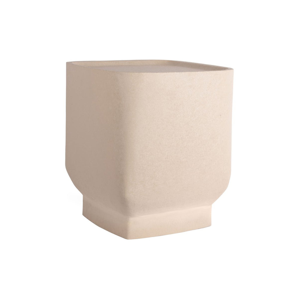 Table d'Appoint BOAZ CUADRO Fer Texturé Gris 37×37×40 cm