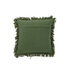 Coussin MOSS Lignes Touffetées Laine Vert Kaki 45×45 cm