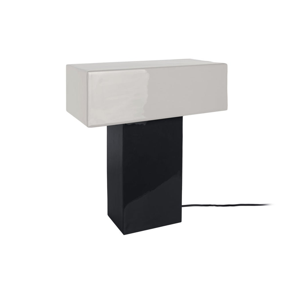 Lampe à Poser GRATO RECTO Fer Noir Brillant 32×32×35 cm