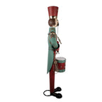 Sculpture Casse-Noisette Géant Noël Métal Rouge 75×50×186 cm