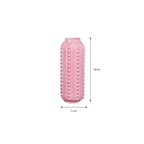 Vase BOAZ en Céramique Rose à Reliefs – Ø11 × H30 cm