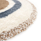 Tapis Rond Motif Arc-en-Ciel Bleu Ø120 cm – Bohemian Rainbow