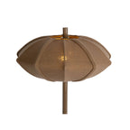 Lampe de Table Paris Disque Coton Taupe Ø34×49 cm