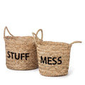 Ensemble de Paniers en Seagrass Noir – Messy & Stuff