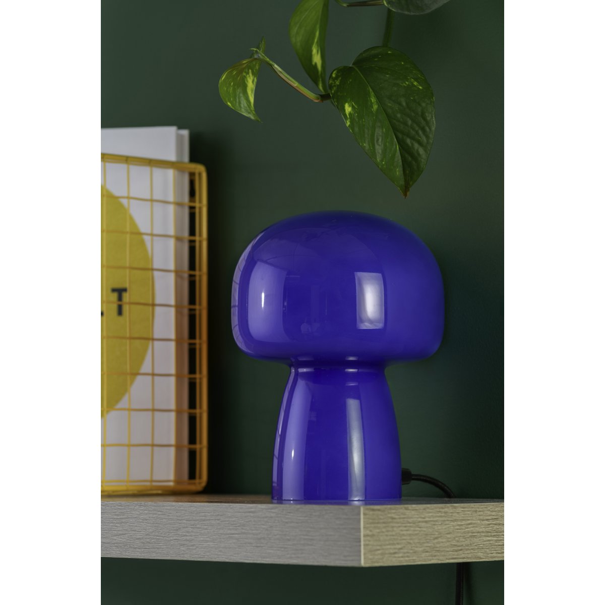 Lampe de Table en Verre Bleu Compact Fervor