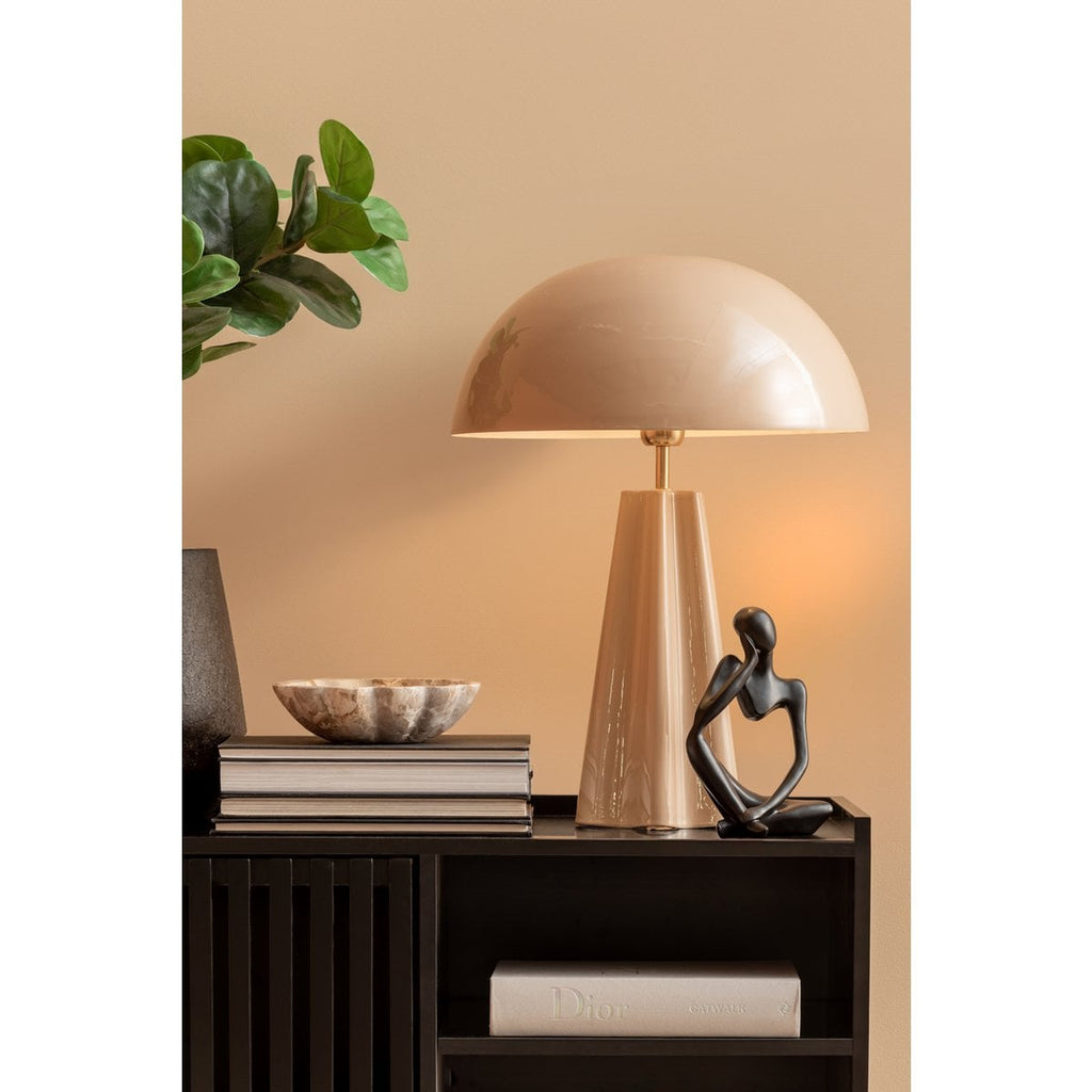 Lampe de Table Grand Format Fer Marron Amplio XL Ø40 cm
