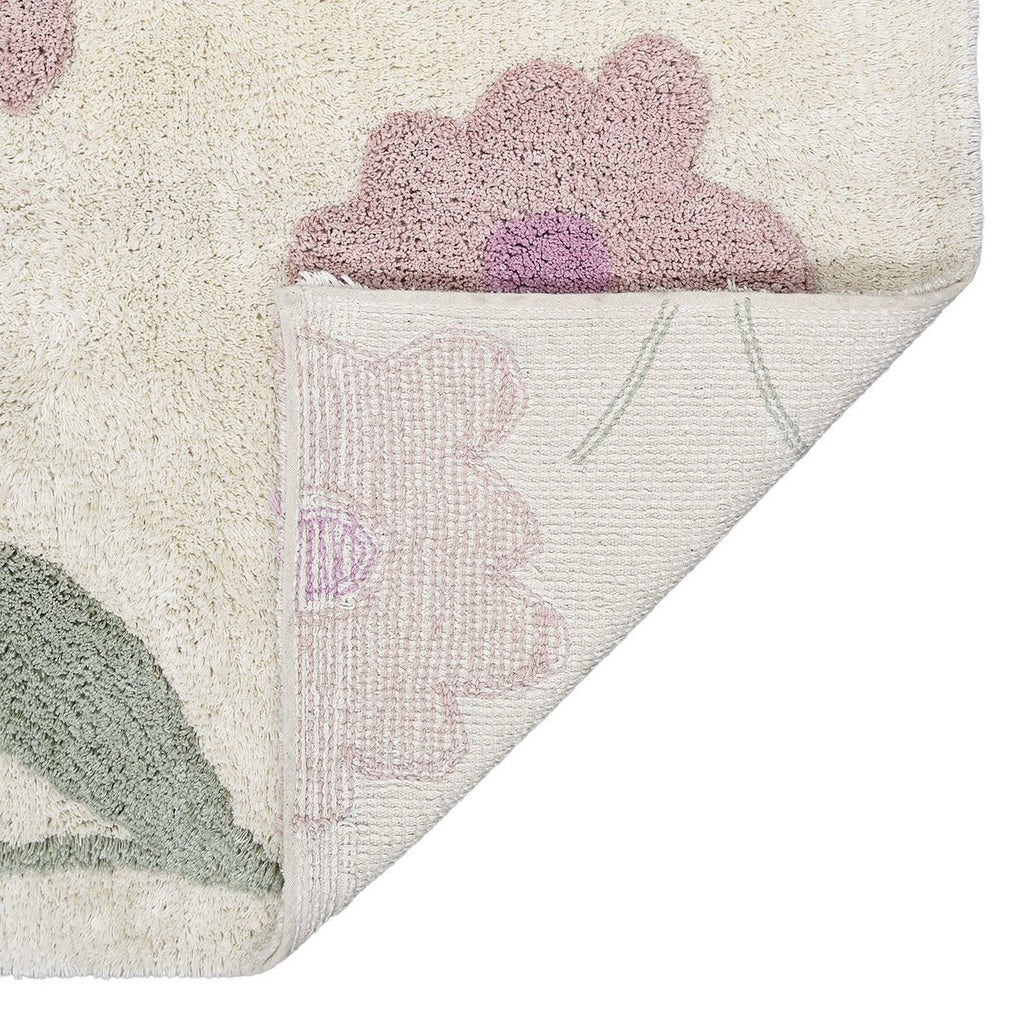 Tapis Enfant Sunny Flowers Rose – 100×150 cm – Nattiot