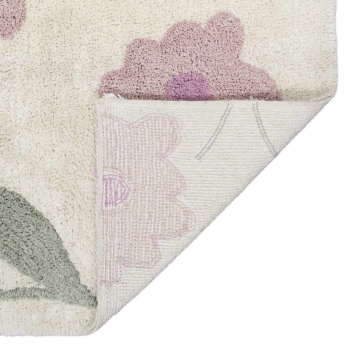 Tapis Enfant Sunny Flowers Rose – 100×150 cm – Nattiot