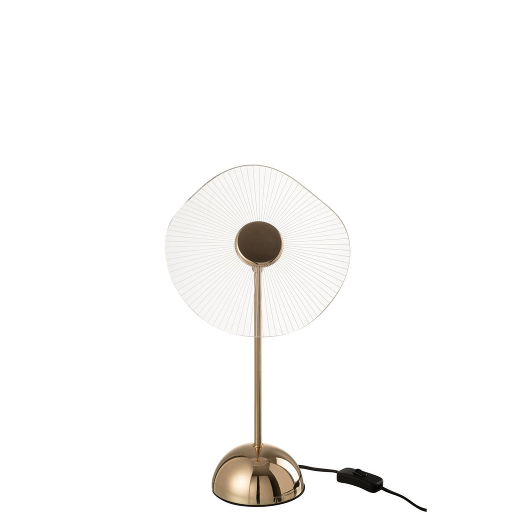 Lampe de Table LED Motif Fleur Dorée Petit Modèle Ø23,5 cm
