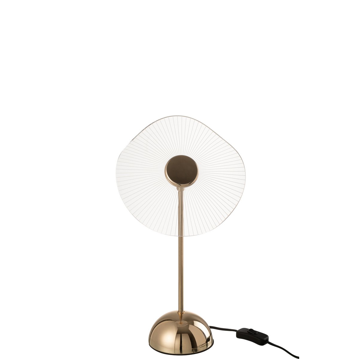Lampe de Table LED Motif Fleur Dorée Petit Modèle Ø23,5 cm
