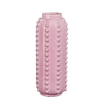 Vase BOAZ en Céramique Rose à Reliefs – Ø11 × H30 cm