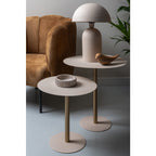Lampe de Table Champignon Fer Texturé Beige BOAZ Grande Ø31 cm