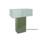 Lampe à Poser GRATO RECTO Fer Vert Brillant 32×32×35 cm