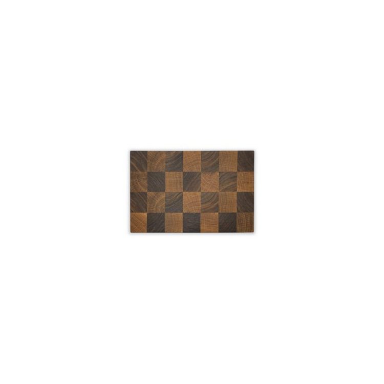 Planche à Découper Bois de Bout Motifs Labyrinthe & Échecs