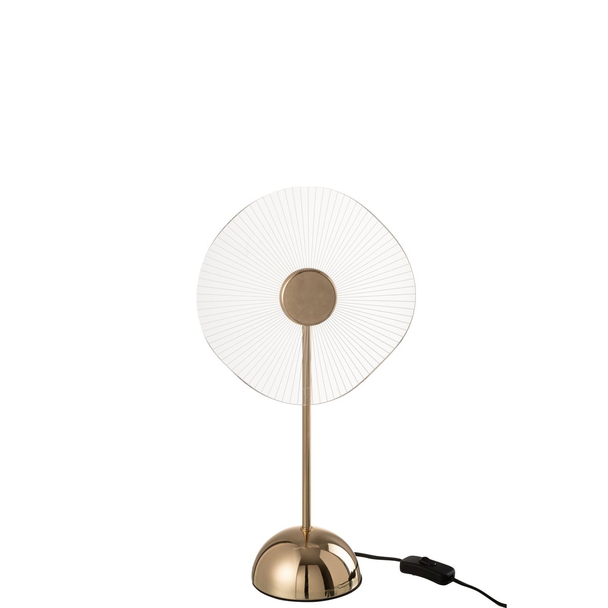 Lampe de Table LED Motif Fleur Dorée Petit Modèle Ø23,5 cm