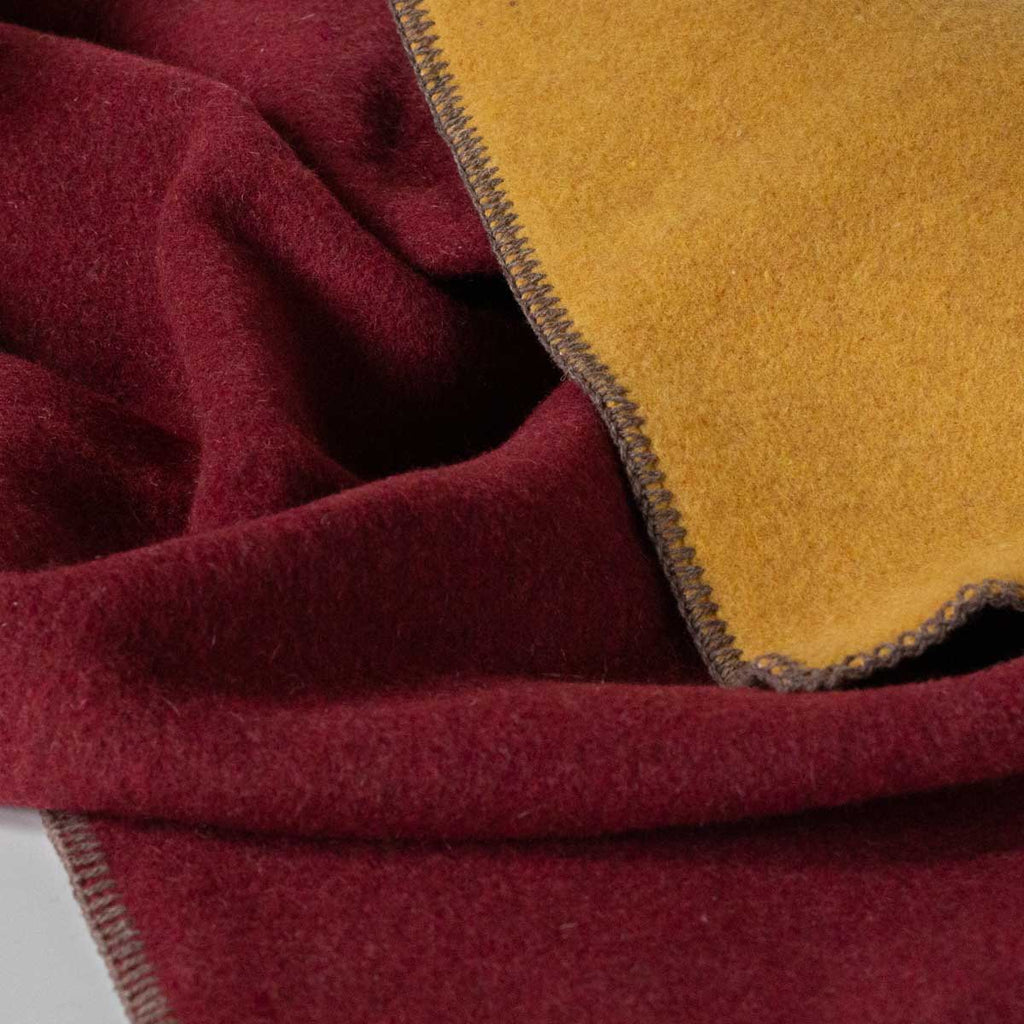 Couverture WINE & HONEY en Laine Mérinos – 140 × 200 ou 200 × 220 cm