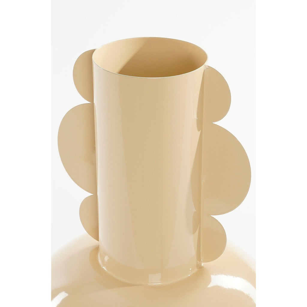 Vase BOYD Sculptural en Fer Beige – H36 cm