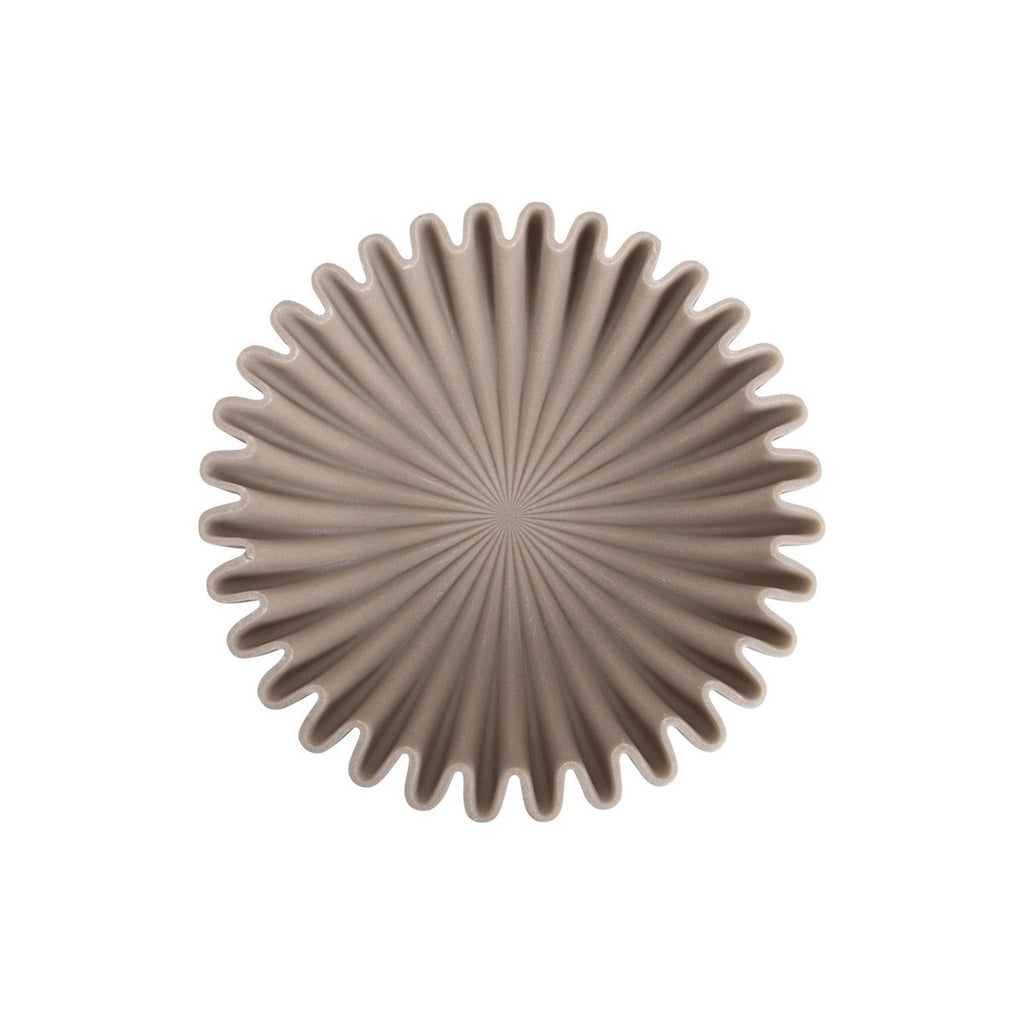Bol Vague Grand Polyrésine Gris Béton Ø30×7 cm