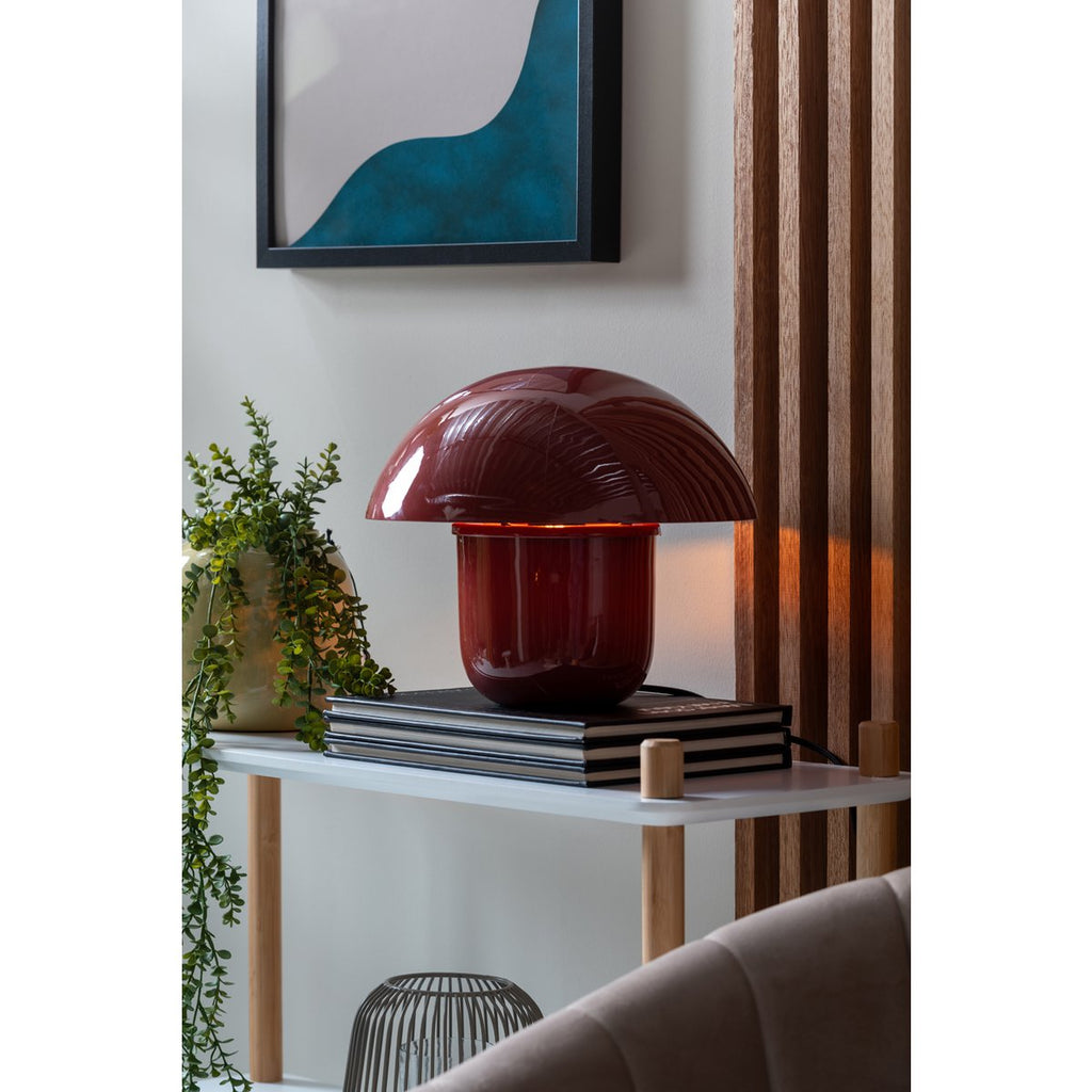 Lampe de Table Champignon Émaillé Rouge Fat Mushroom Ø29 cm