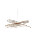 Grande Suspension Double en Bambou Blanc Délavé – Florien