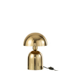 Lampe de Table Champignon Métal Or Brillant Ø20 cm