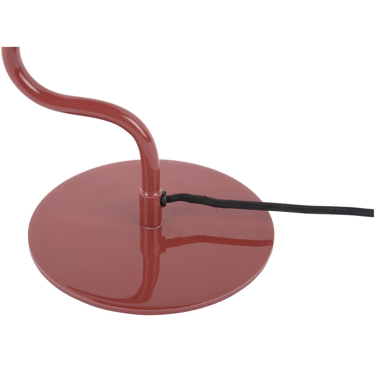 Lampe à Poser LOLA Pied Torsadé Fer Émaillé Rouge Ocre Ø31×54 cm