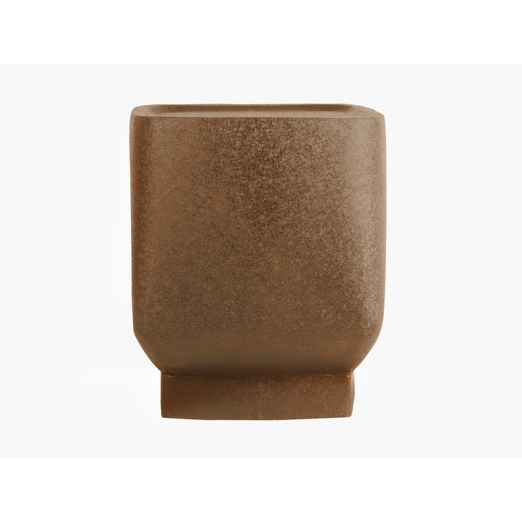 Table d'Appoint BOAZ CUADRO Fer Texturé Marron 37×37×40 cm