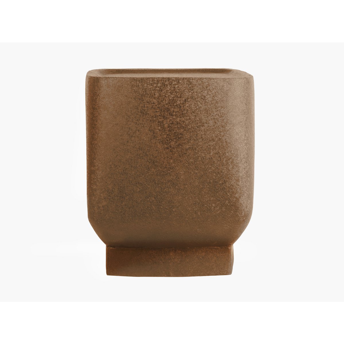 Table d'Appoint BOAZ CUADRO Fer Texturé Marron 37×37×40 cm