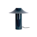 Lampe de Table CATANIA Trapèze en Fer Bleu Foncé – Ø30 × H32 cm