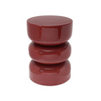 Tabouret REY Fer Émaillé Rouge Ø36×48 cm