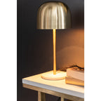 Lampe de Table Abat-Jour Doré Queen Ø20,5 cm H49 cm