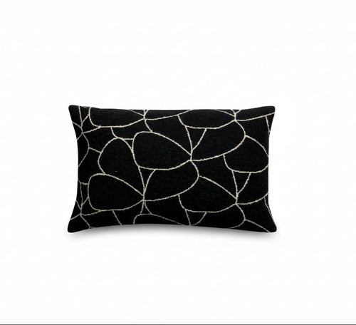 Texture tissage jacquard coton et lin coussin design abstrait fabriqué en Belgique