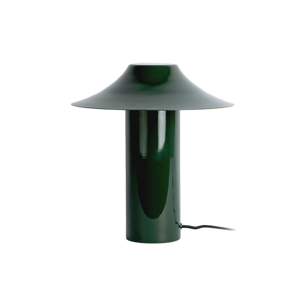 Lampe de Table CATANIA Trapèze en Fer Vert Foncé – Ø30 × H32 cm