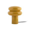 Lampe à Poser HALO Double Anneau Verre Jaune Ø20×24 cm