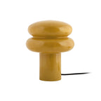Lampe à Poser HALO Double Anneau Verre Jaune Ø20×24 cm