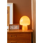 Lampe de Table Champignon Verre Jaune Brillant Profitez Ø20 cm