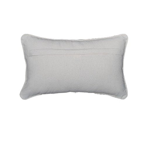 Housse de Coussin Noël Nordlys Sapins Touffetés Brodés Crème Rouge Coton Lin 30×50 cm