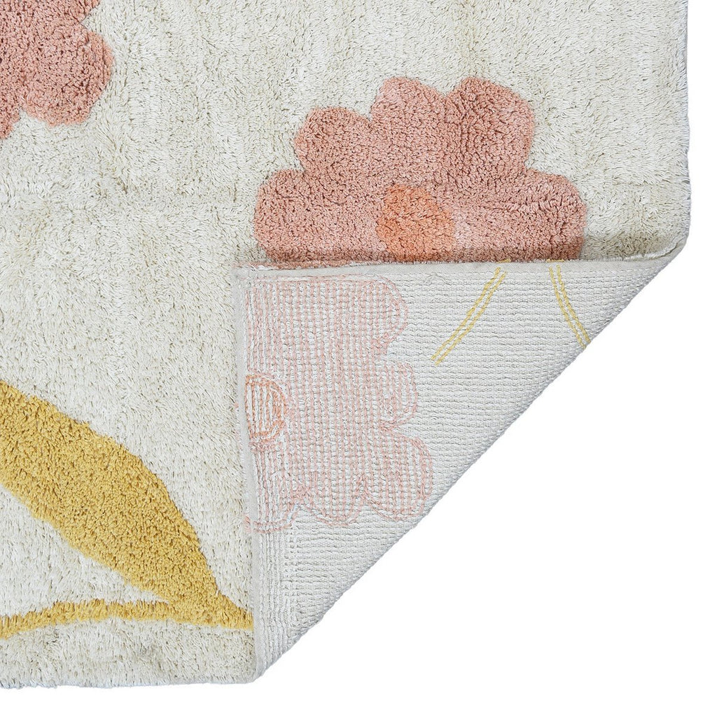 Tapis Enfant Sunny Flowers Peach – 100×150 cm – Nattiot