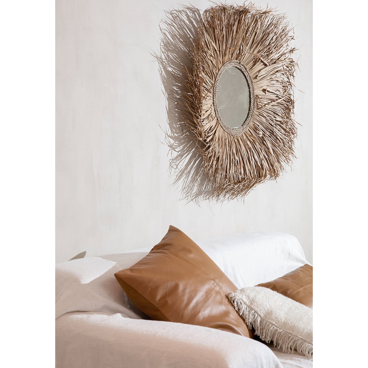 Housse de Coussin MIEL Cuir Camel 40×40 cm