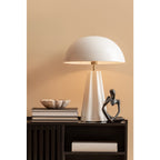 Lampe de Table Grand Format Fer Blanc Amplio XL Ø40 cm
