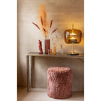 Lampe de Table LARA Verre Ambré et Doré Ø35×58 cm
