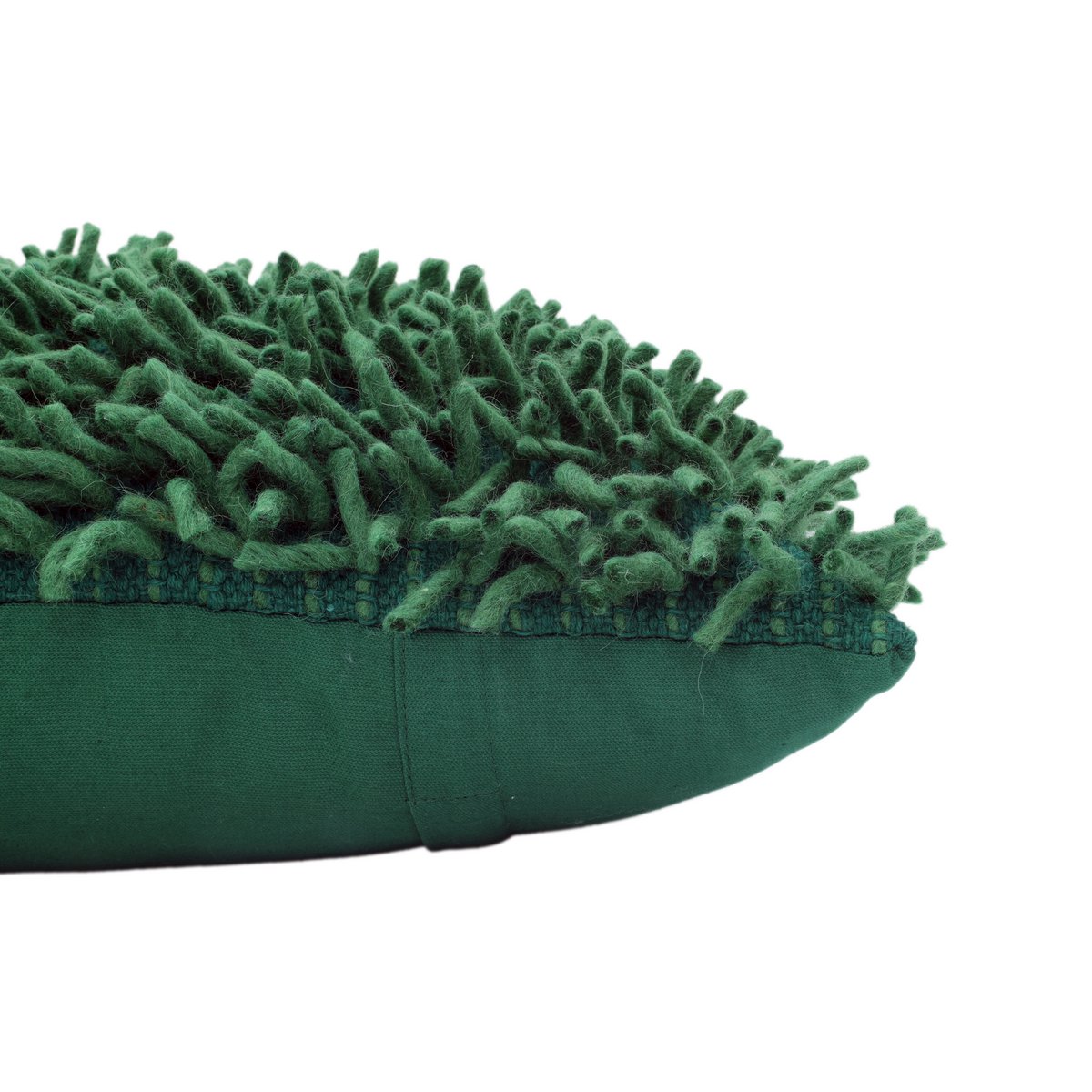Housse de Coussin Shaggy Moelleux Vert Fonçé Fluffora