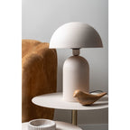 Lampe de Table Champignon Fer Texturé Beige BOAZ Grande Ø31 cm