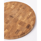 Planche à Découper Ronde Chêne Massif Bois de Bout Ø42 cm – Woodstone