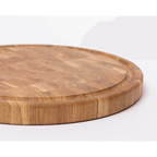 Planche à Découper Ronde Chêne Massif Bois de Bout Ø42 cm – Woodstone