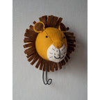 Crochet Mural Tête de Lion en Feutre Chambre Enfant