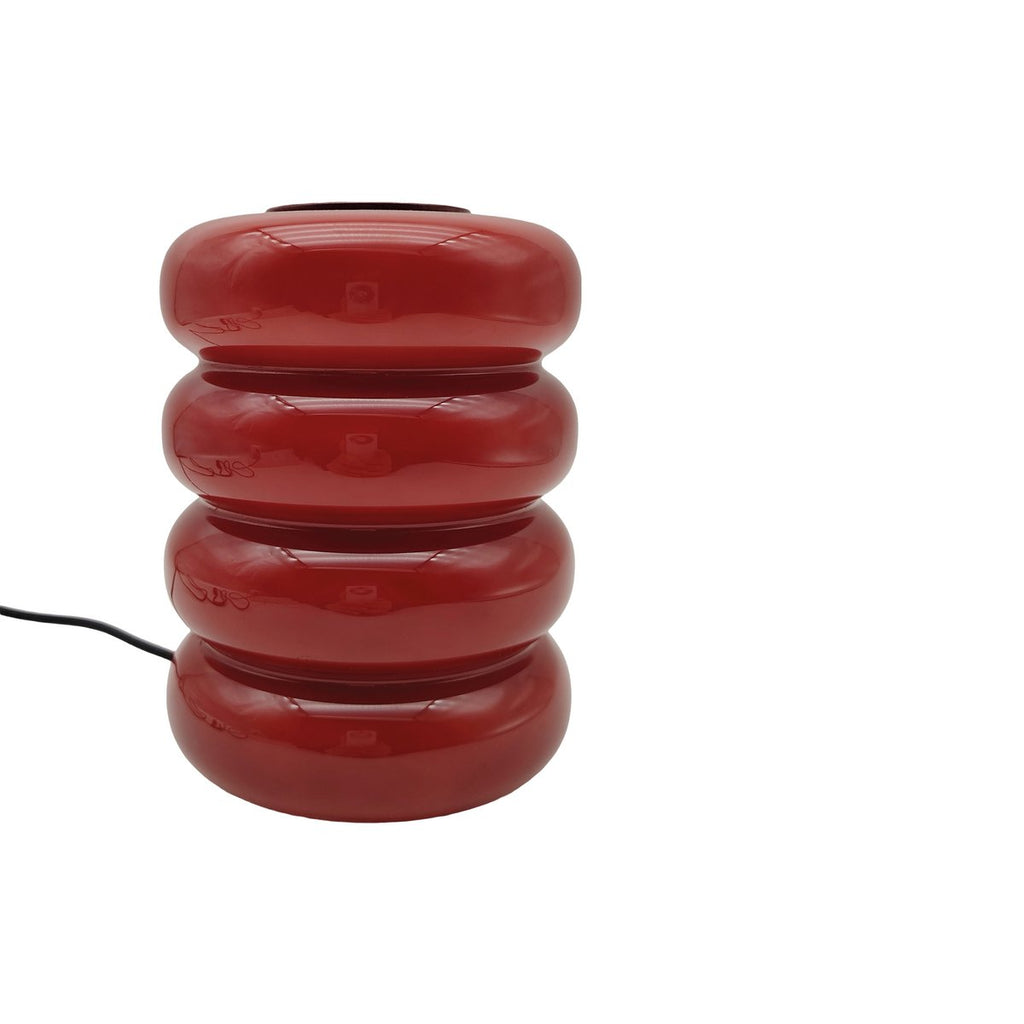 Lampe à Poser ARO Verre Superposé Rouge Ø12×17 cm