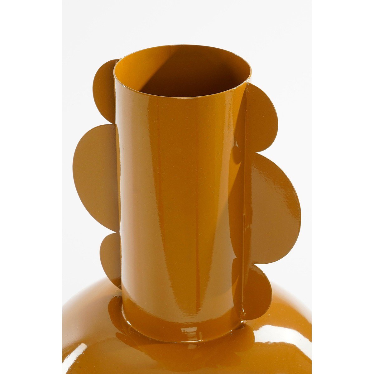 Vase BOYD Sculptural en Fer Marron Ocre – H36 cm